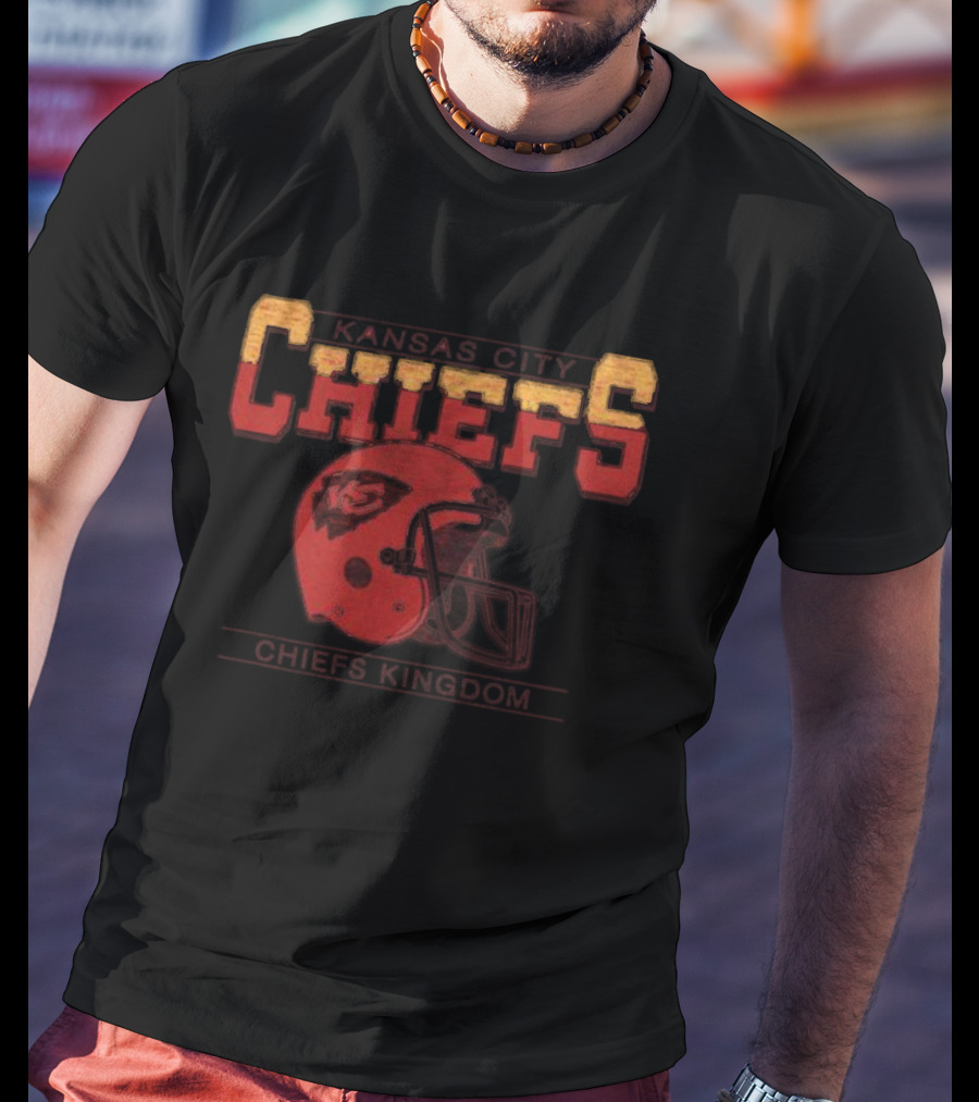 Kansas City Chiefs Kingdom Helmet Gridiron Classics Franklin T-Shirt