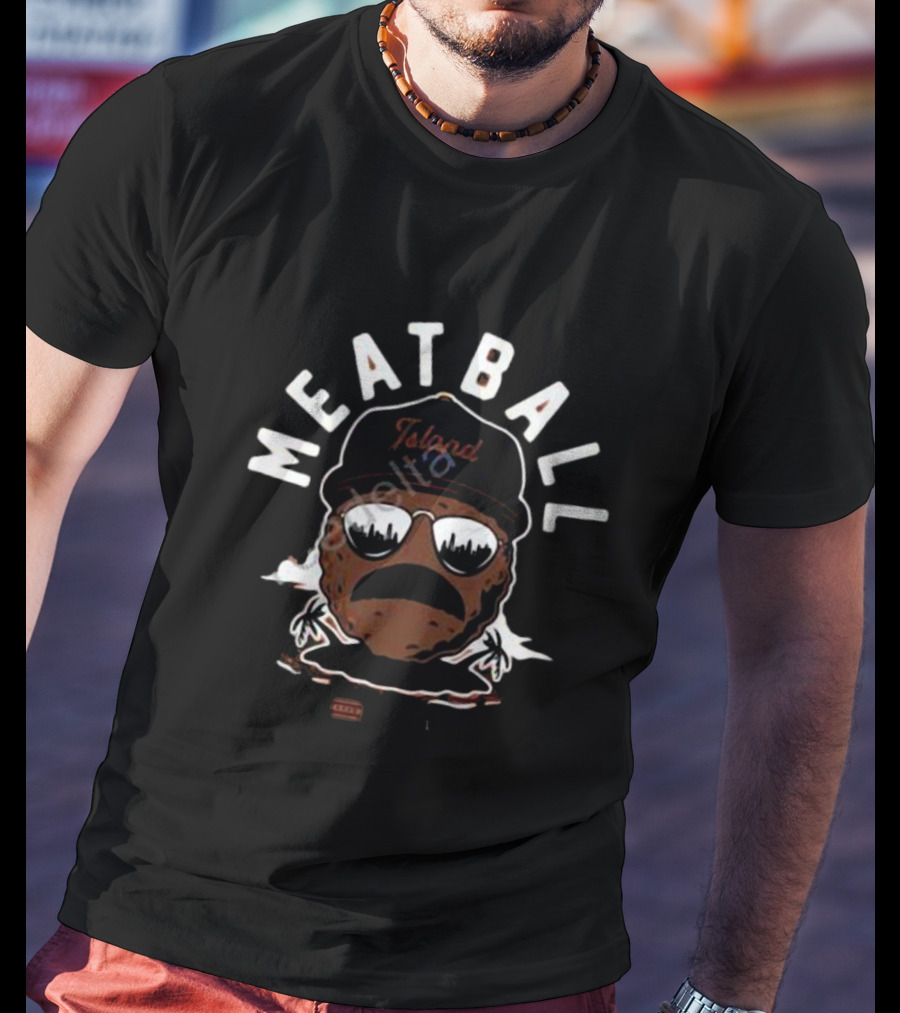 Meatball Island CHGO Island Mustache Sunglasses Hat T-Shirt