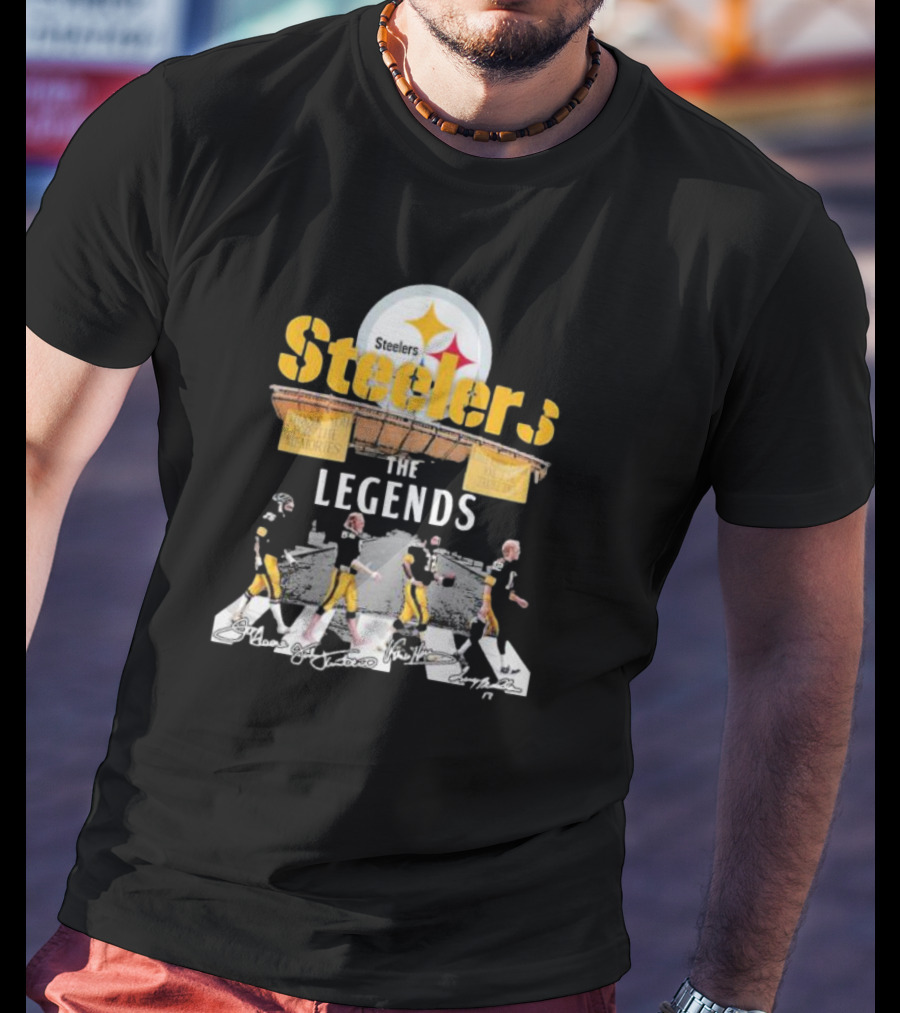 Pittsburgh Steelers The Legends Abbey Road Thank You For The Memories Signatures T-Shirt