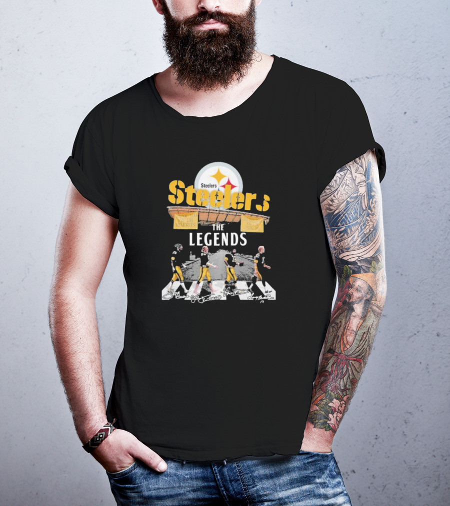 Pittsburgh Steelers The Legends Abbey Road Thank You For The Memories Signatures T-Shirt