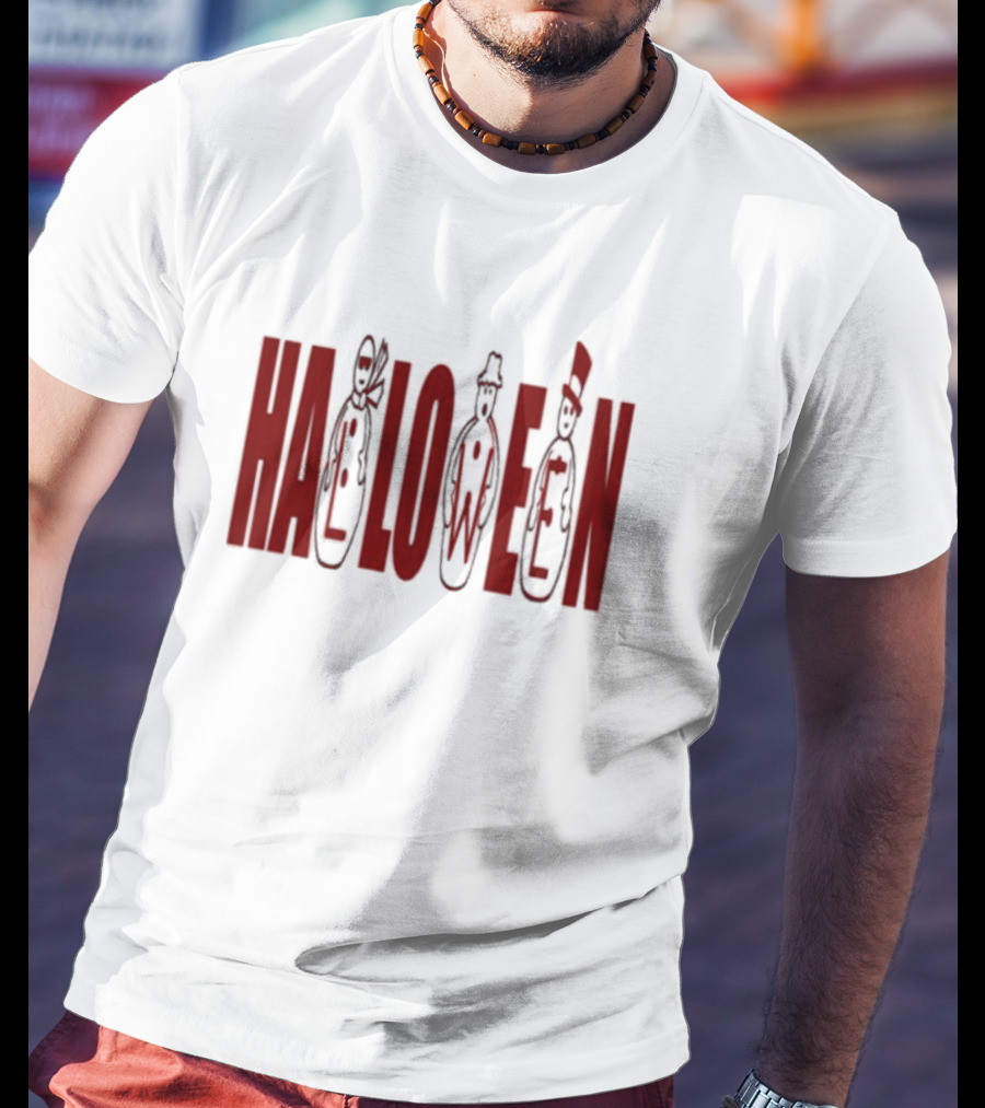 Halloween Snowman Trio Festive T-Shirt