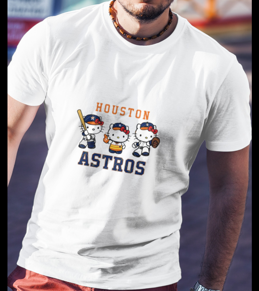 Houston Astros Hello Kitty Baseball T-Shirt