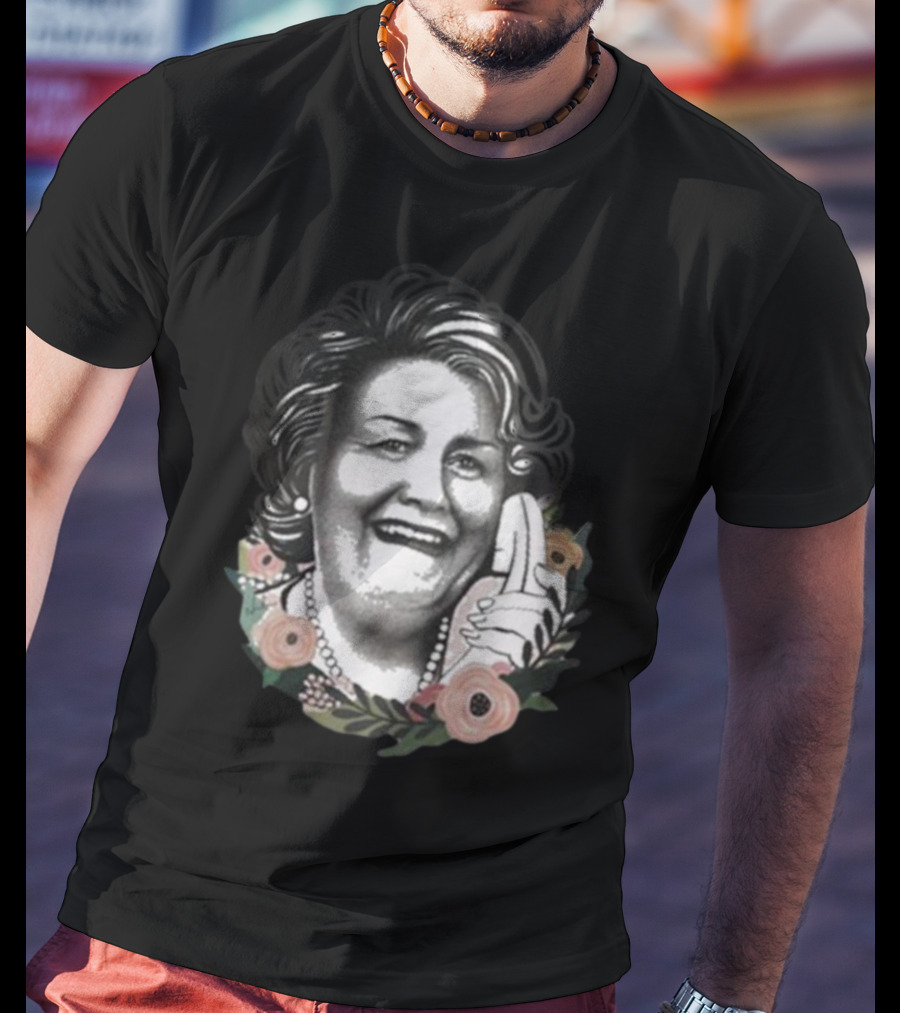 Nordacious Hyacinth With Floral Accents And Phone Gesture T-Shirt