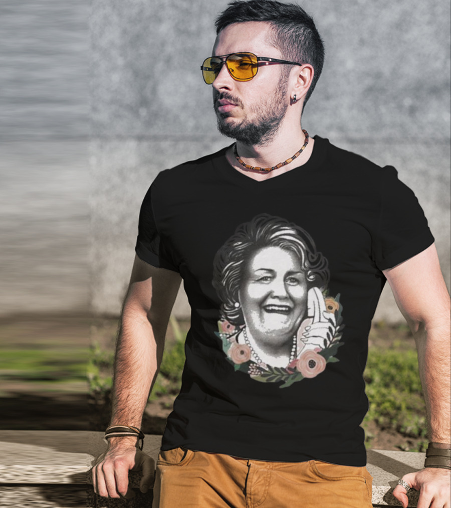 Nordacious Hyacinth With Floral Accents And Phone Gesture T-Shirt