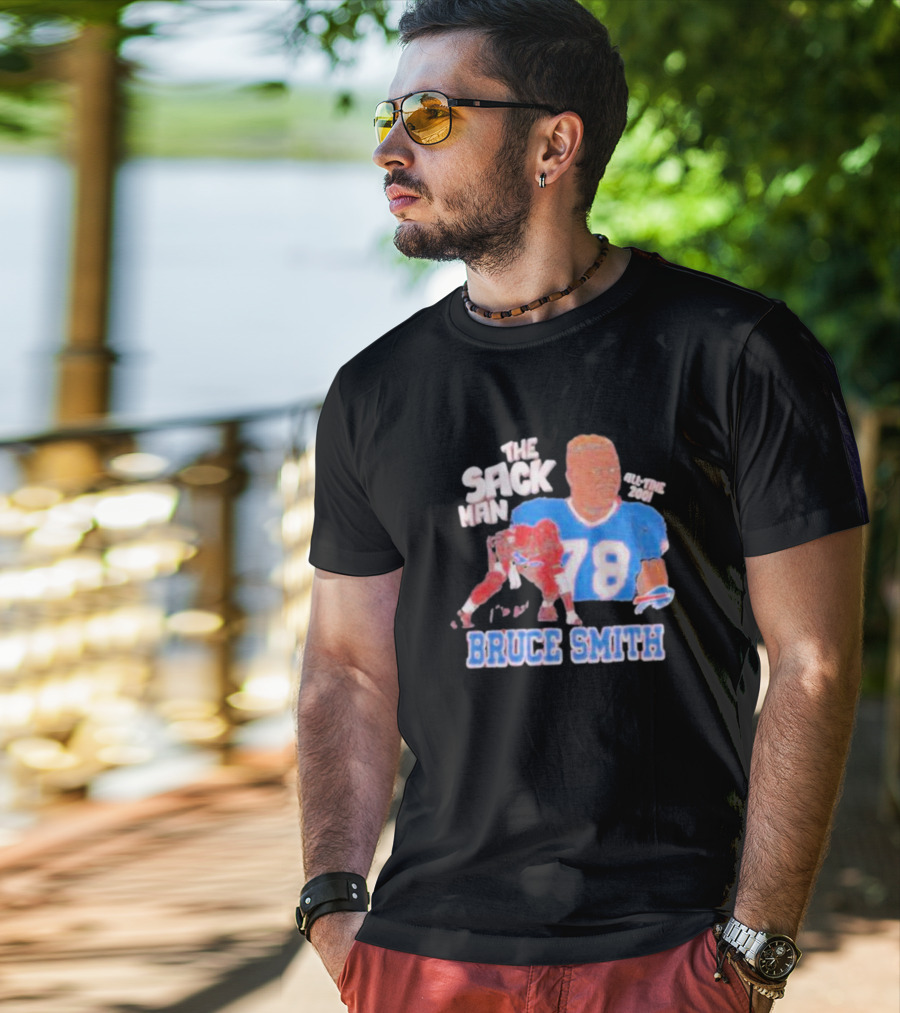 Bruce Smith The Sack Man 78 Buffalo Bills All-Time 200 T-Shirt