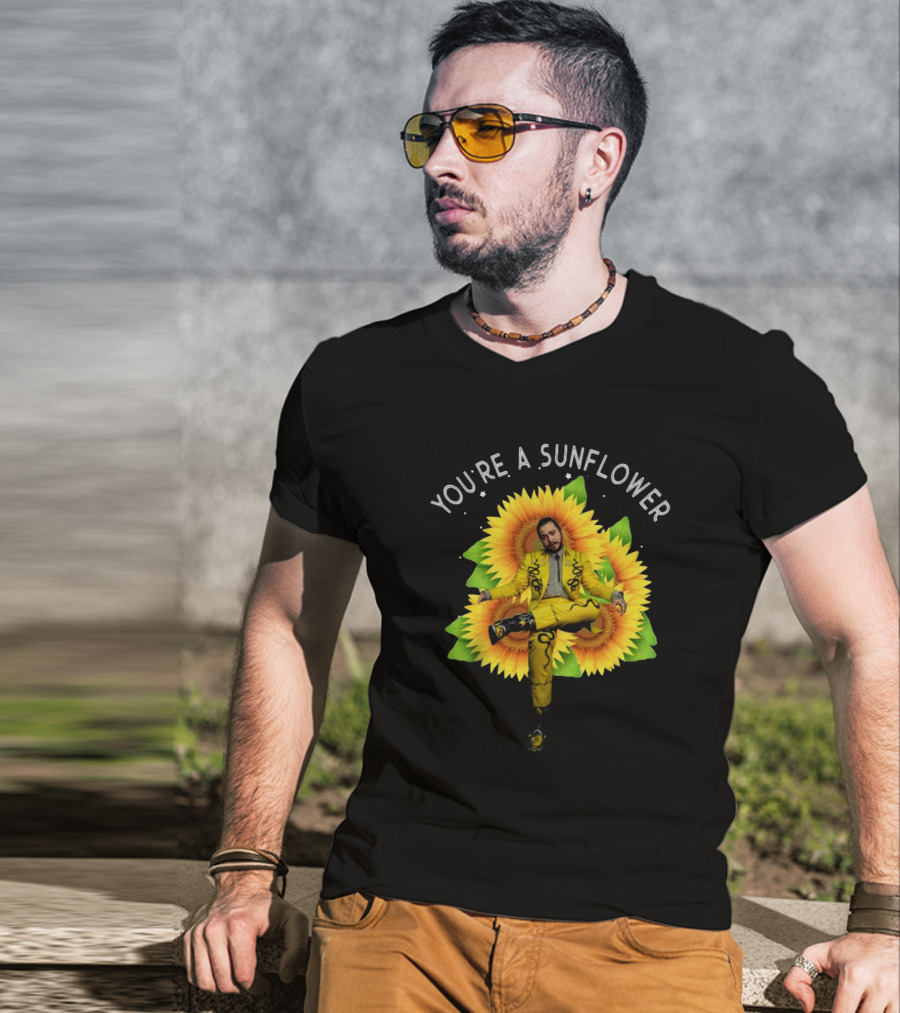 You're A Sunflower Post Malone Yellow Suit With Sunflowers T-Shirt
