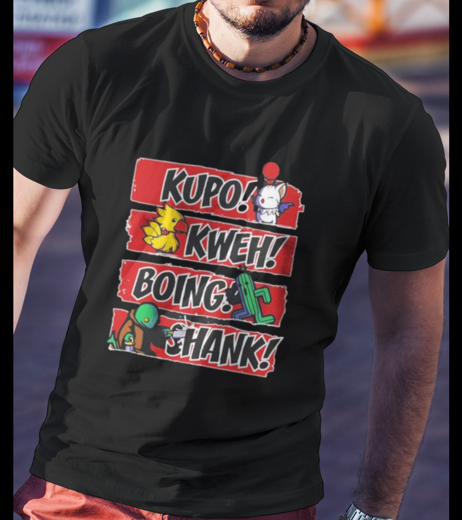 Kupo Kweh Boing Hank Moogle Chocobo Cactuar Tonberry T-Shirt