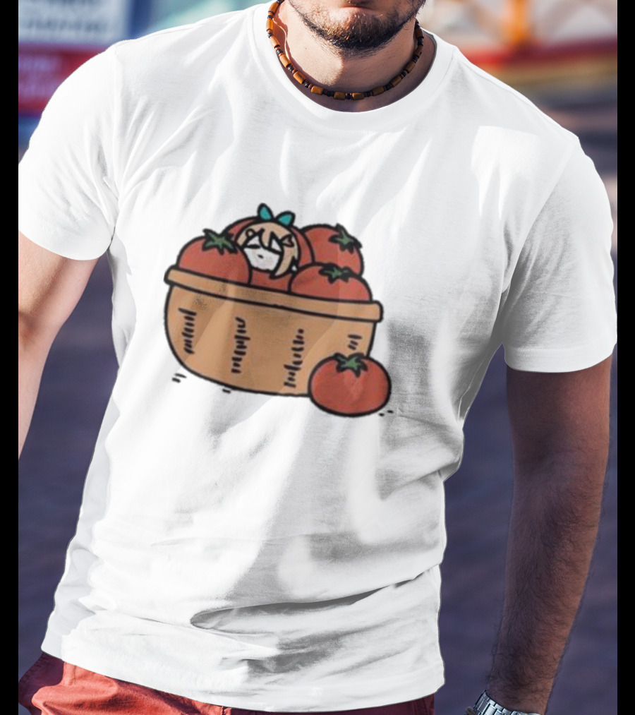 Pomato Anime Character In Tomato Basket T-Shirt