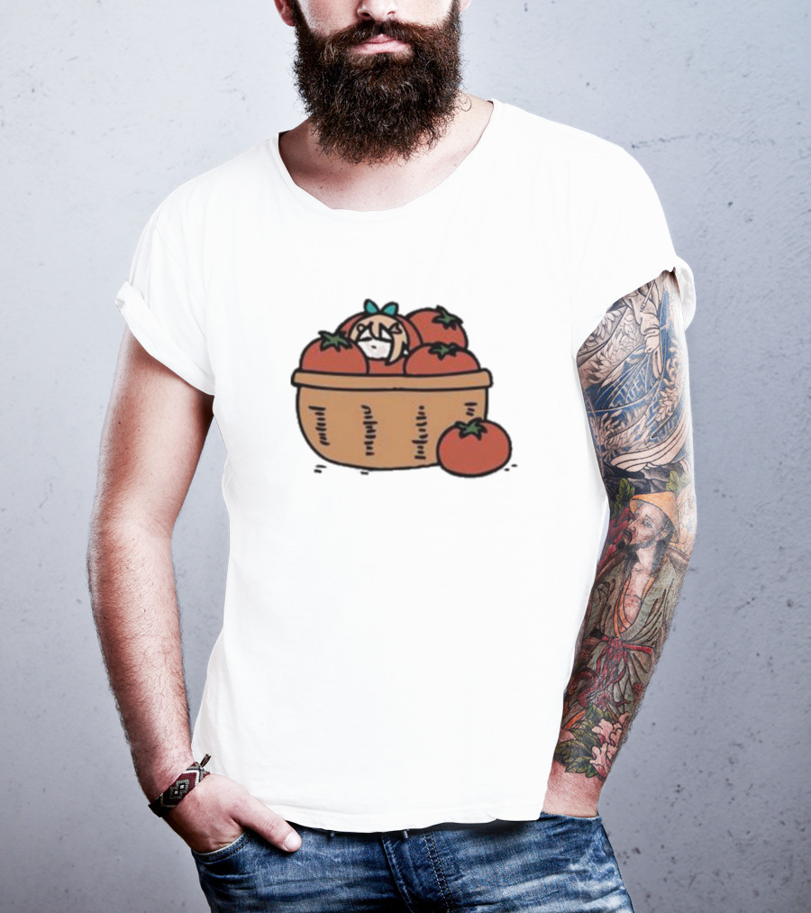 Pomato Anime Character In Tomato Basket T-Shirt