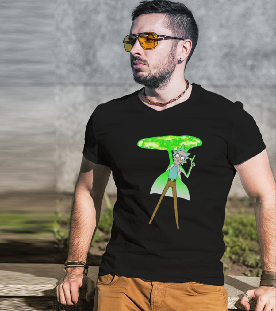 Rick Sanchez Portal Green Slime Rick And Morty T-Shirt