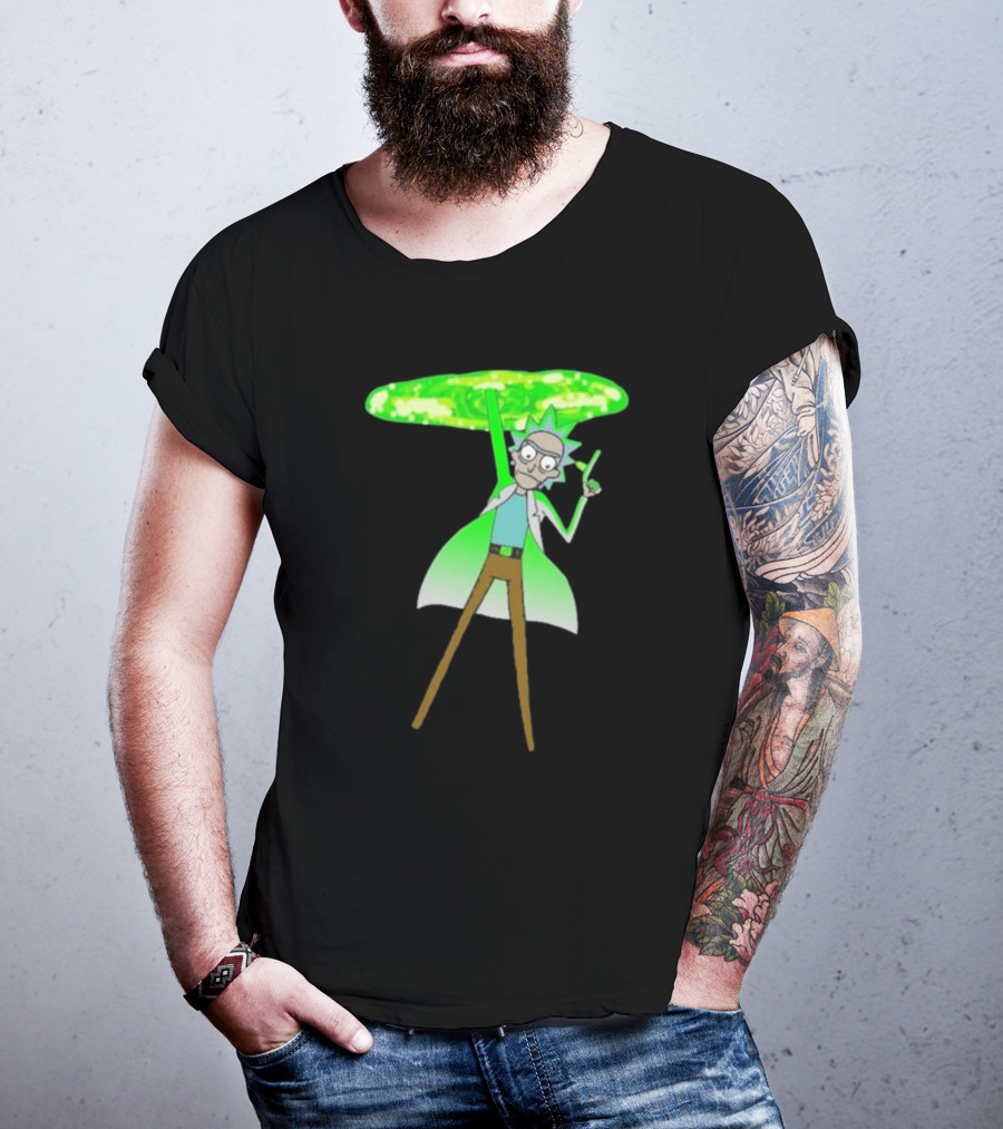 Rick Sanchez Portal Green Slime Rick And Morty T-Shirt