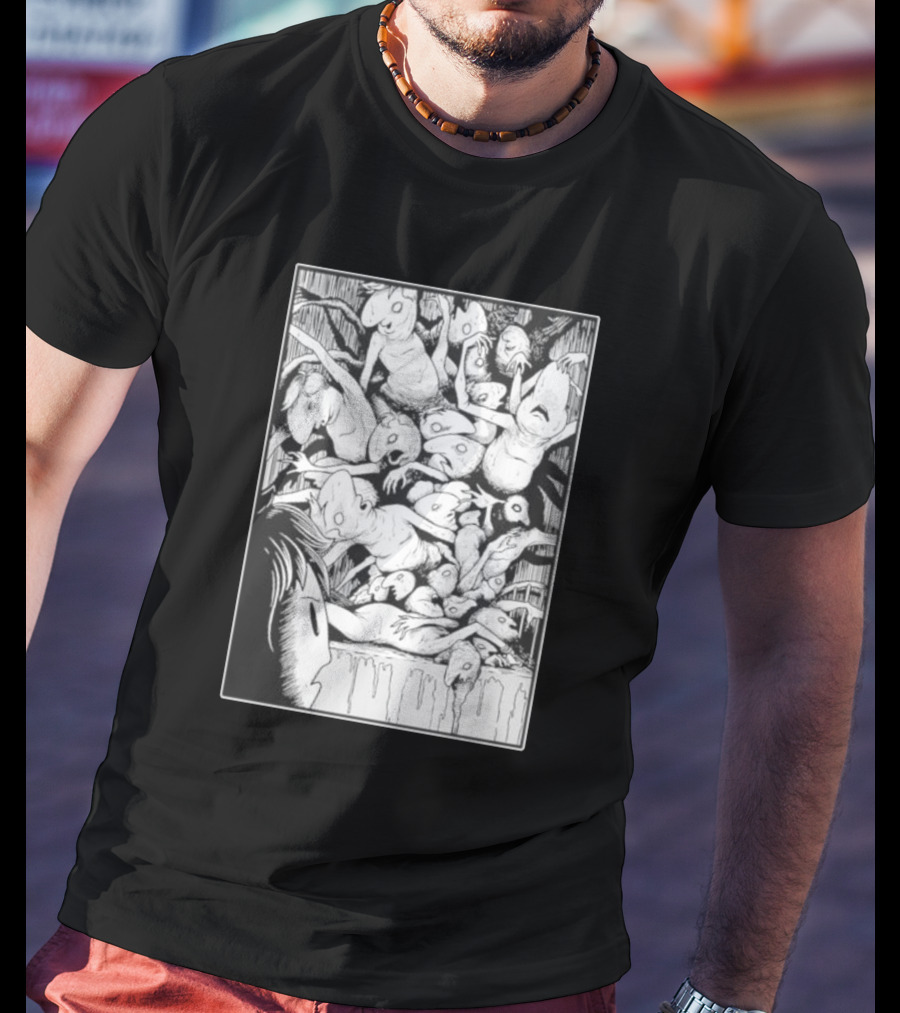 Oneyplays Horror Manga Boys Disturbing Creature Chaos T-Shirt