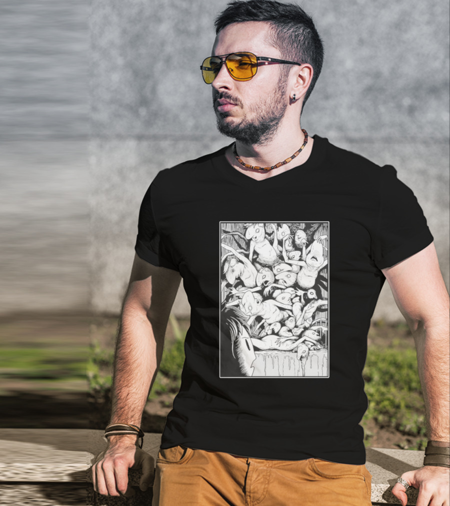Oneyplays Horror Manga Boys Disturbing Creature Chaos T-Shirt