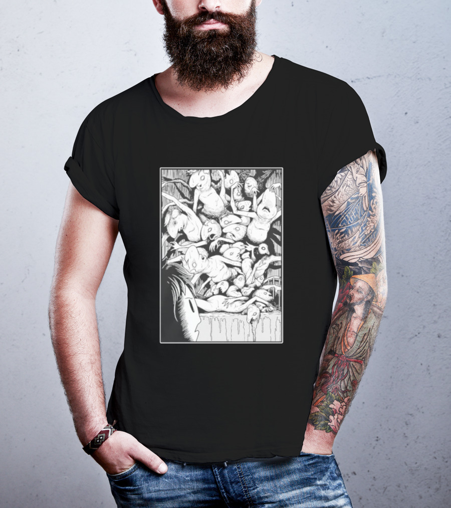 Oneyplays Horror Manga Boys Disturbing Creature Chaos T-Shirt