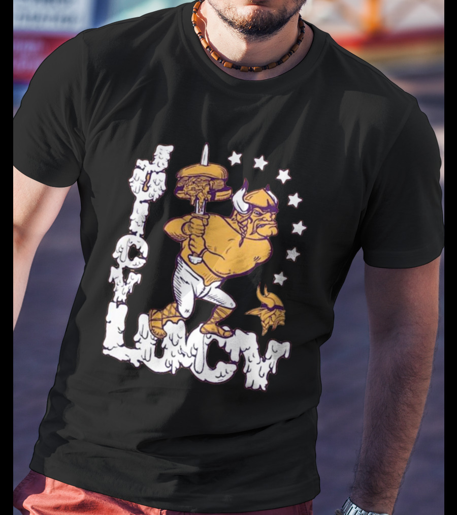 Juicy Lucy Gold Minnesota Vikings X Guy Fieri’s Flavortown Tri-Blend Homage NFL T-Shirt