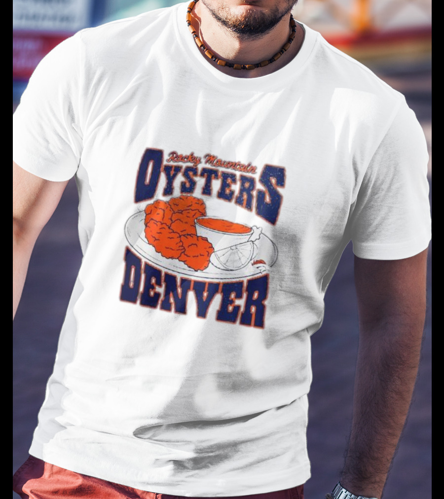 Rocky Mountain Oysters Denver Broncos NFL X Guy Fieri Flavortown Homage Gray Tri-Blend T-Shirt
