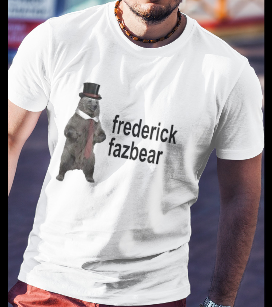 Frederick Fazbear With Top Hat And Red Tie T-Shirt