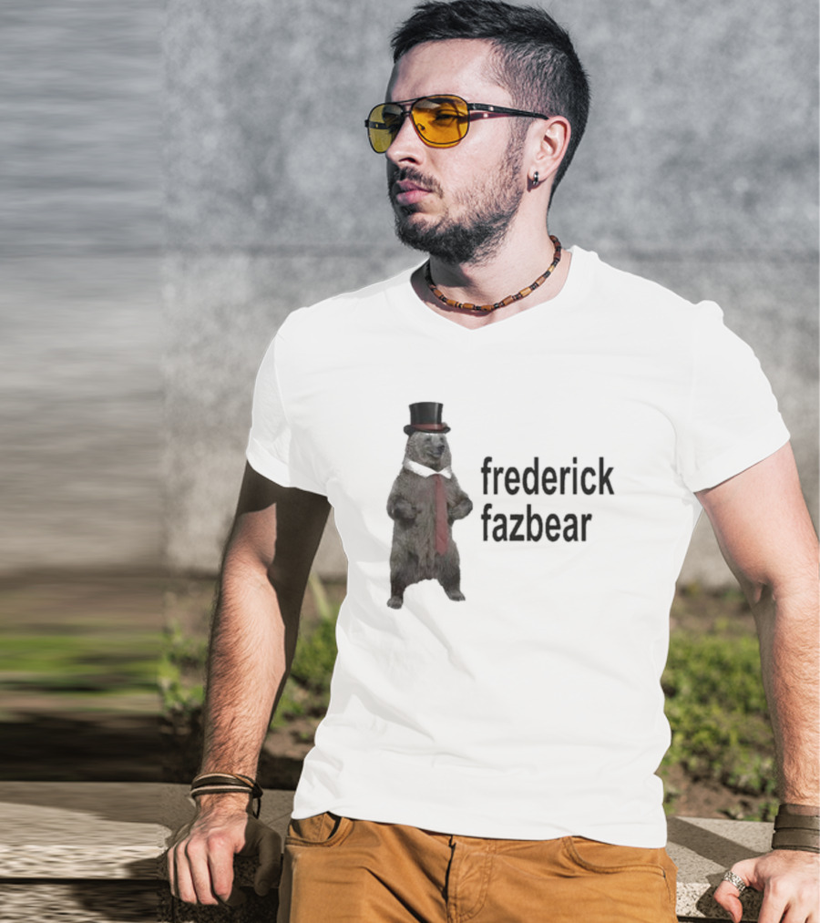 Frederick Fazbear With Top Hat And Red Tie T-Shirt