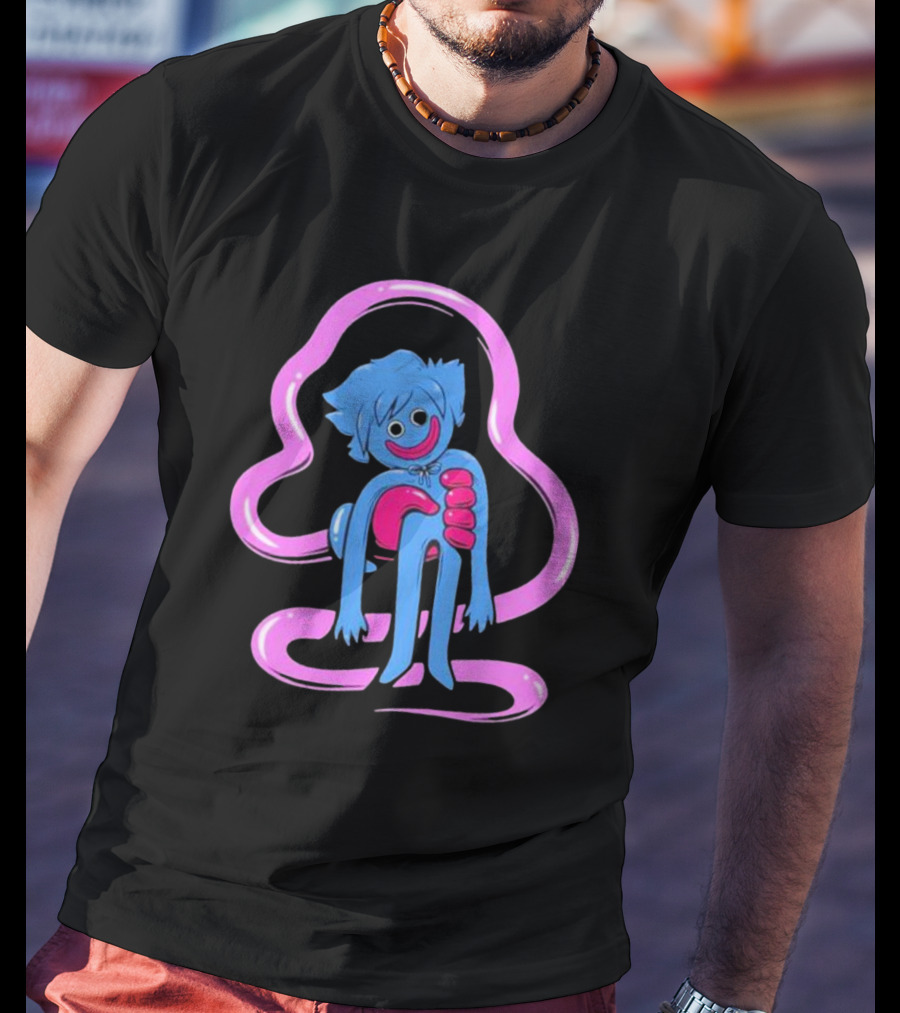 Shark Robot Oney’s Playtime Huggy Wuggy Blue Pink Character T-Shirt