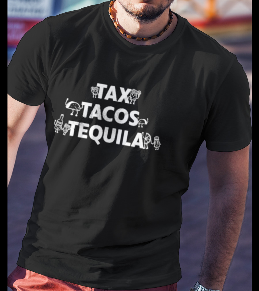 Taco Tax Tequila Fun Icons T-Shirt