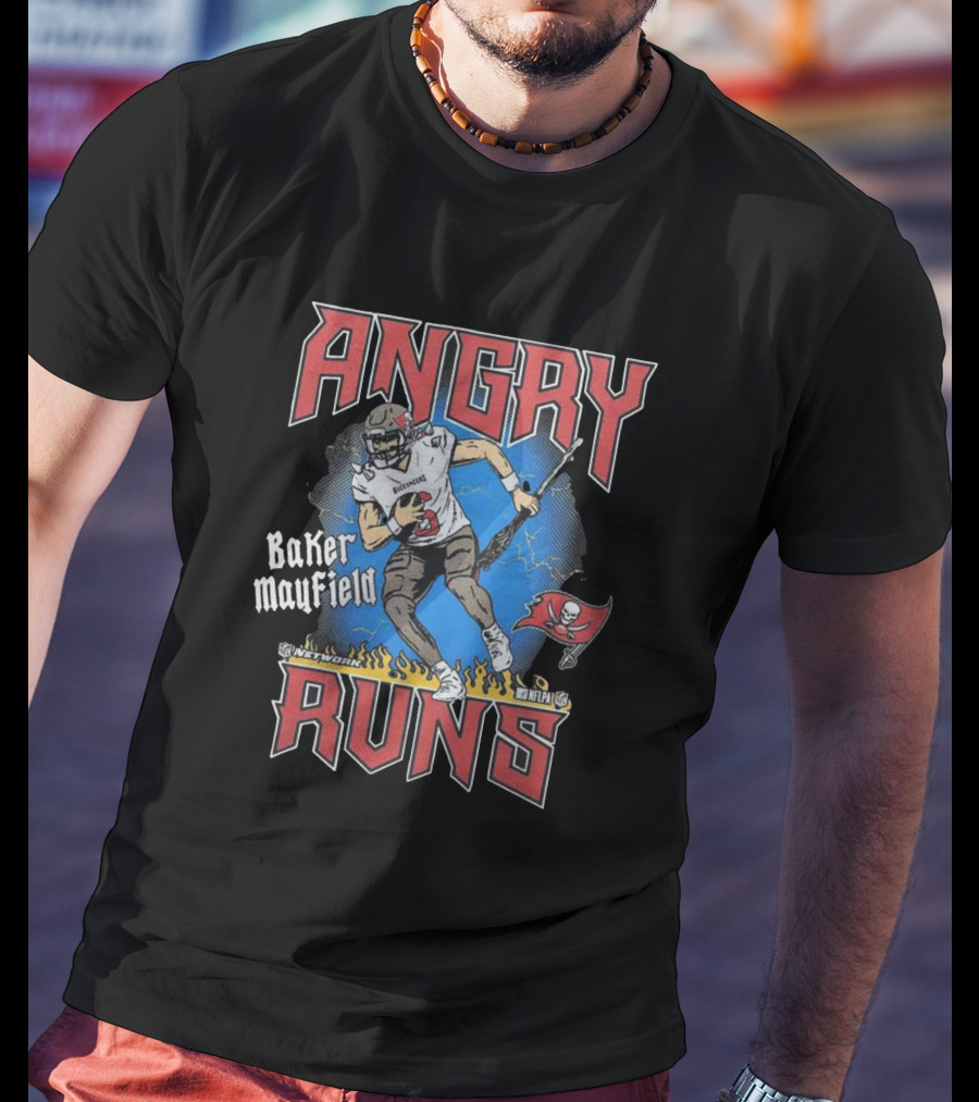 Angry Runs Baker Mayfield Tampa Bay Buccaneers NFL Network T-Shirt