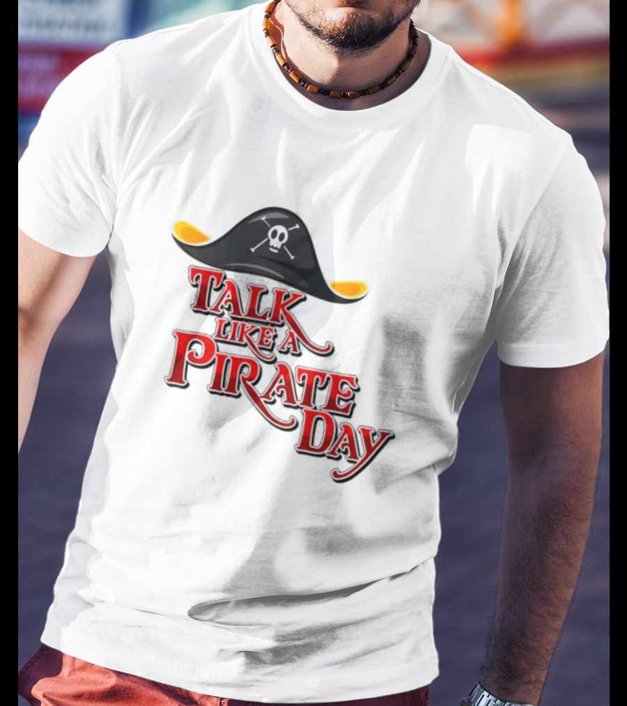Talk Like A Pirate Day Skull Hat Costume International Pirate Day T-Shirt