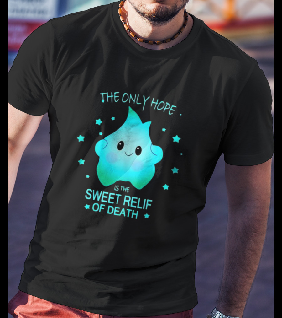 Lumalee The Only Hope Is The Sweet Relief Of Death Starry Blue Character T-Shirt