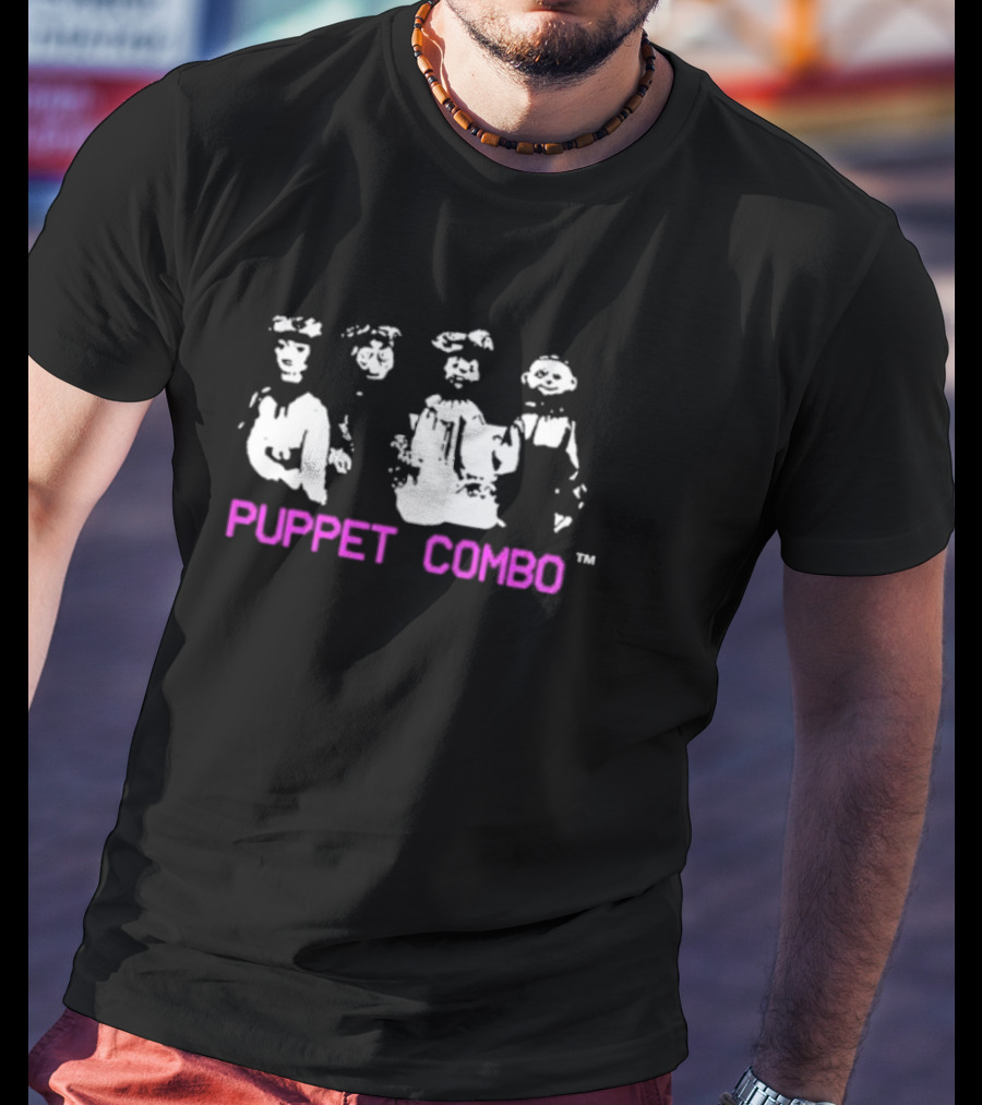 Puppet Combo Retro Horror Characters T-Shirt