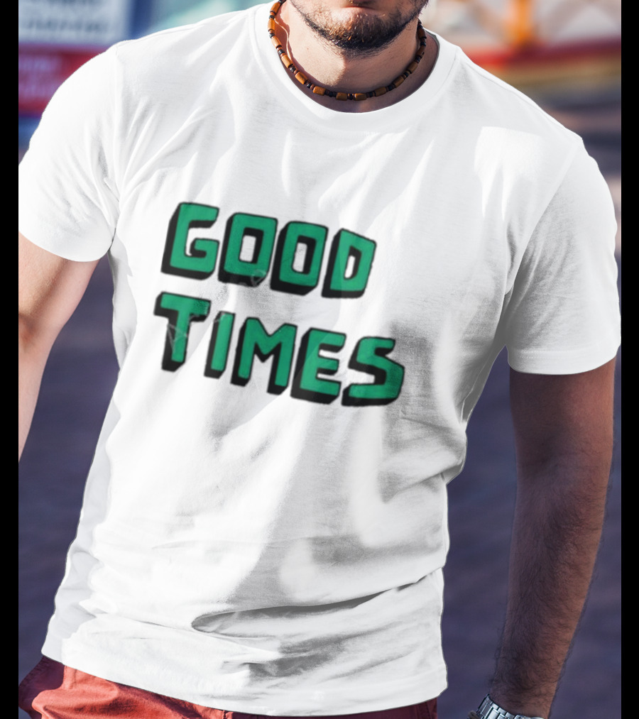 Kylie Minogue Good Times Retro Green Text T-Shirt