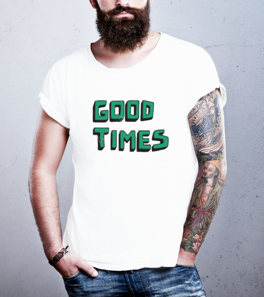 Kylie Minogue Good Times Retro Green Text T-Shirt