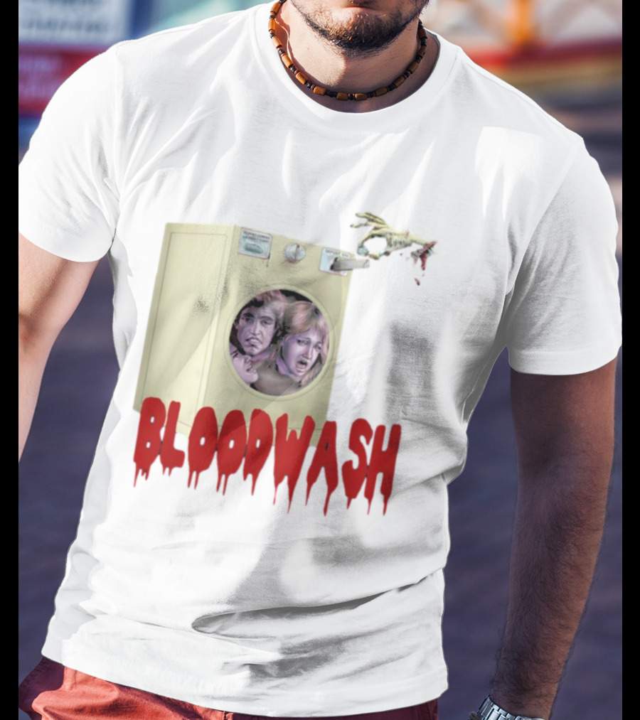 Puppet Combo Bloodwash Horror Laundry Machine With Faces And Monster Hand T-Shirt