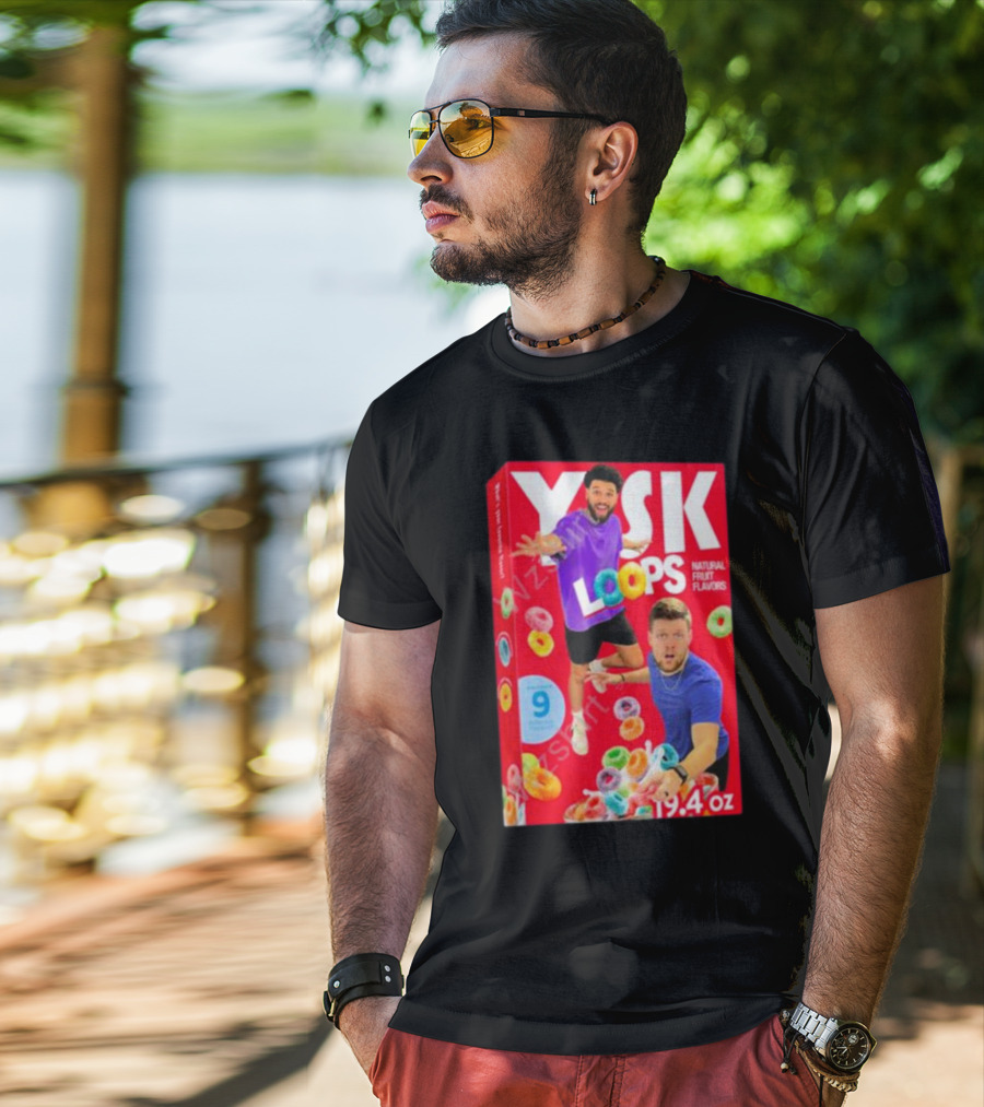 Ysk Loops Cereal Box You Should Know Podcast Natural Fruit Flavors T-Shirt