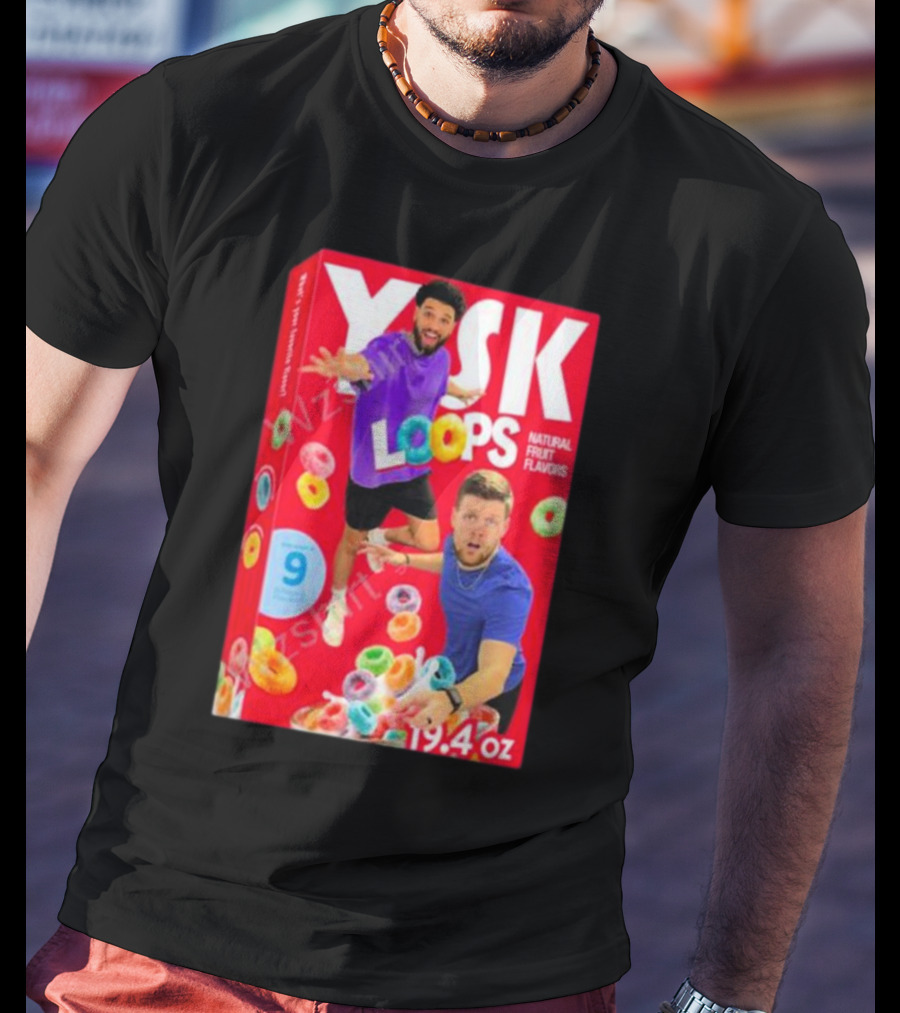 Ysk Loops Cereal Box You Should Know Podcast Natural Fruit Flavors T-Shirt
