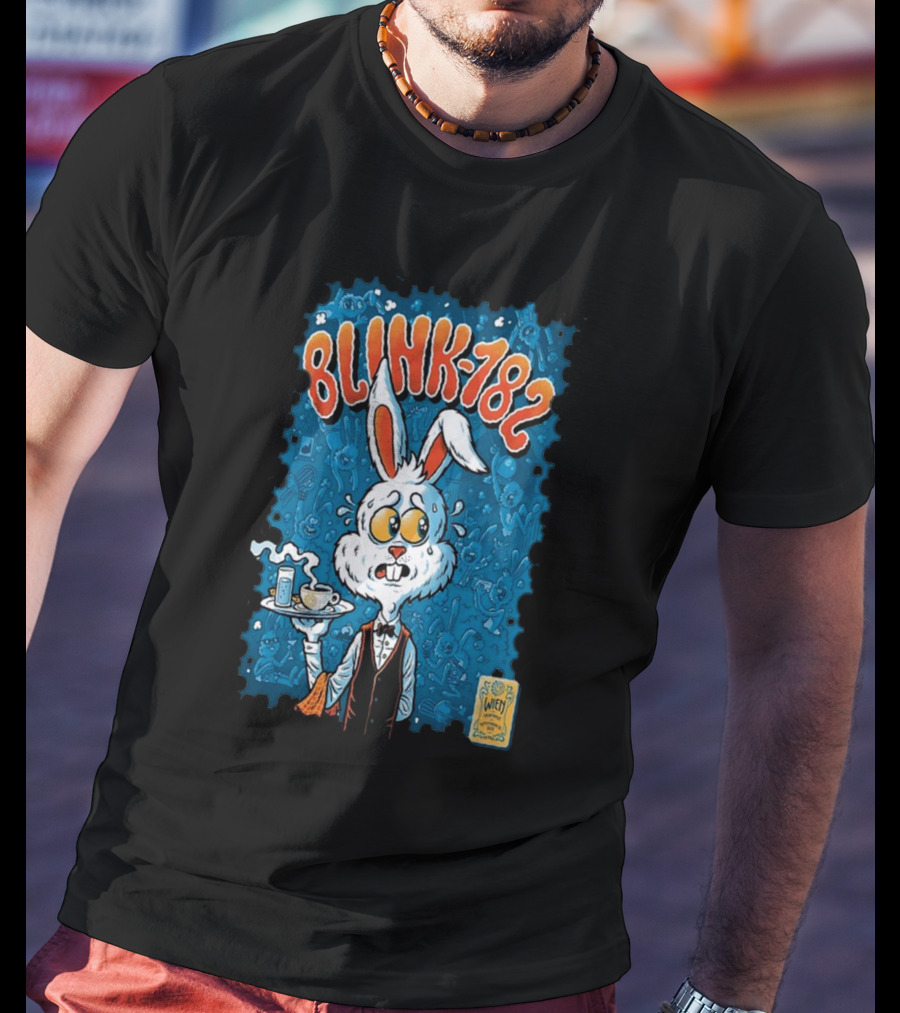 Blink-182 Vienna Wavy-Labyrinth Rabbit Waiter T-Shirt