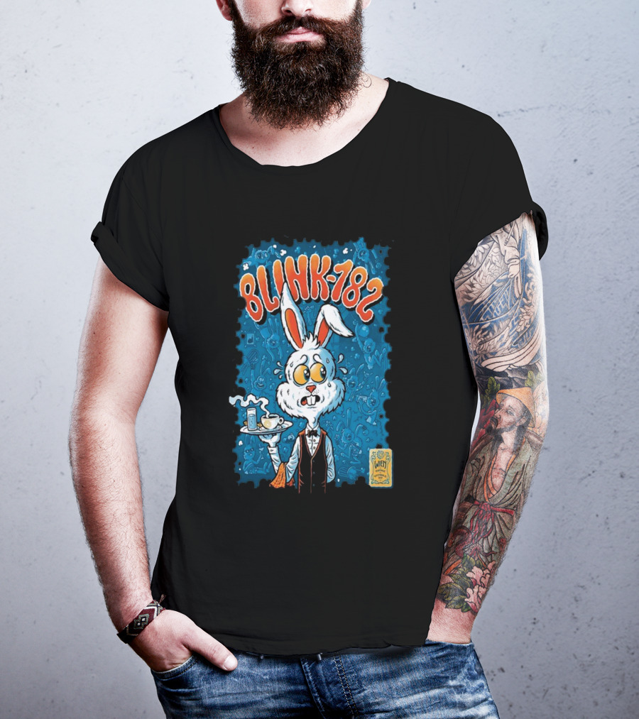 Blink-182 Vienna Wavy-Labyrinth Rabbit Waiter T-Shirt