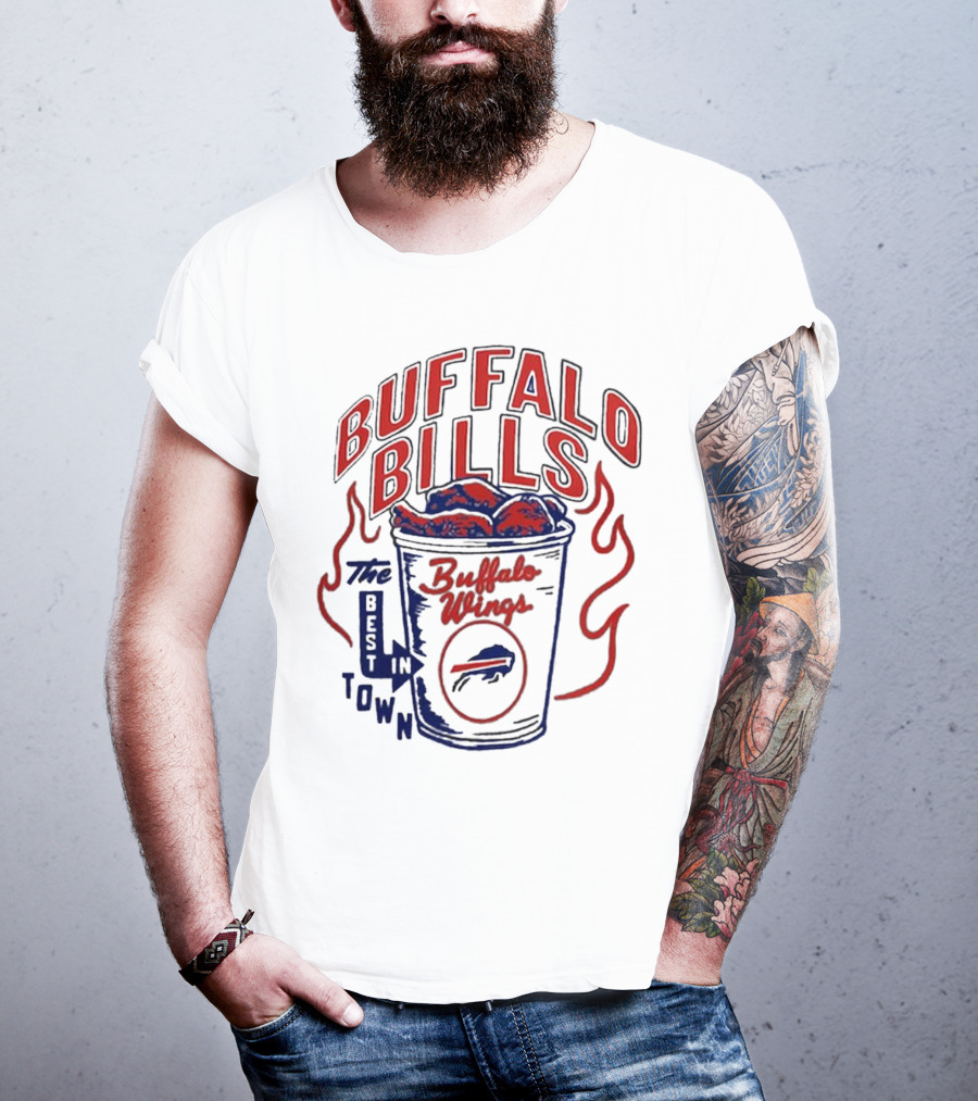 Buffalo Bills Best In Town Buffalo Wings NFL Flavortown Homage T-Shirt