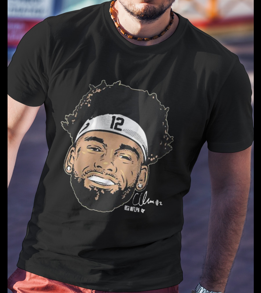 Chris Olave 12 Headband Swag NFLPA Signature T-Shirt