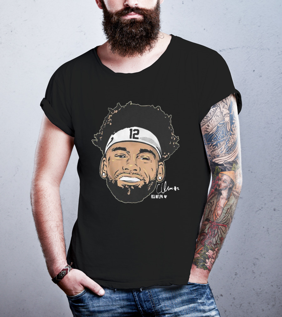 Chris Olave 12 Headband Swag NFLPA Signature T-Shirt