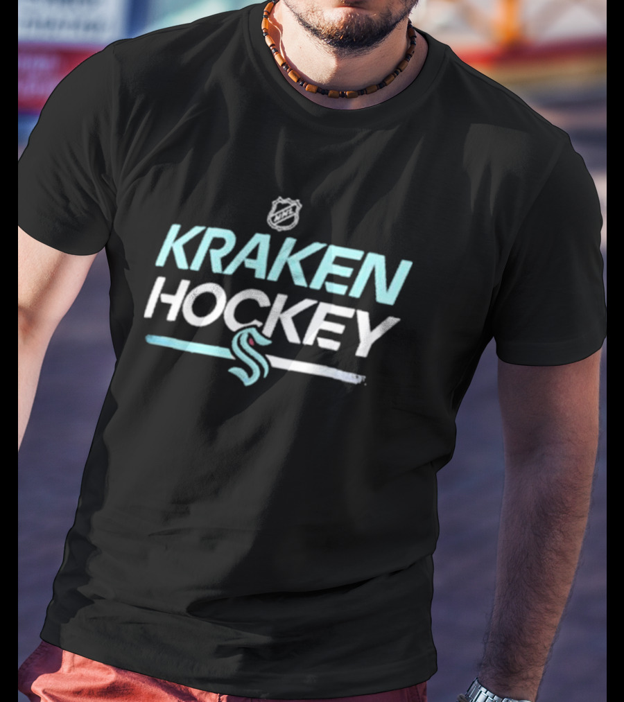 Seattle Kraken Hockey NHL Logo Authentic Pro Primary Replen T-Shirt