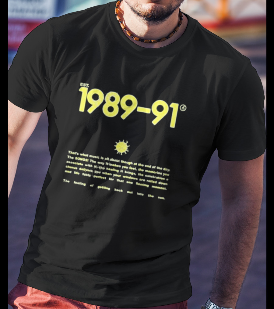 1989-91 Sage Green Music Memories Sportsman Skivvy T-Shirt