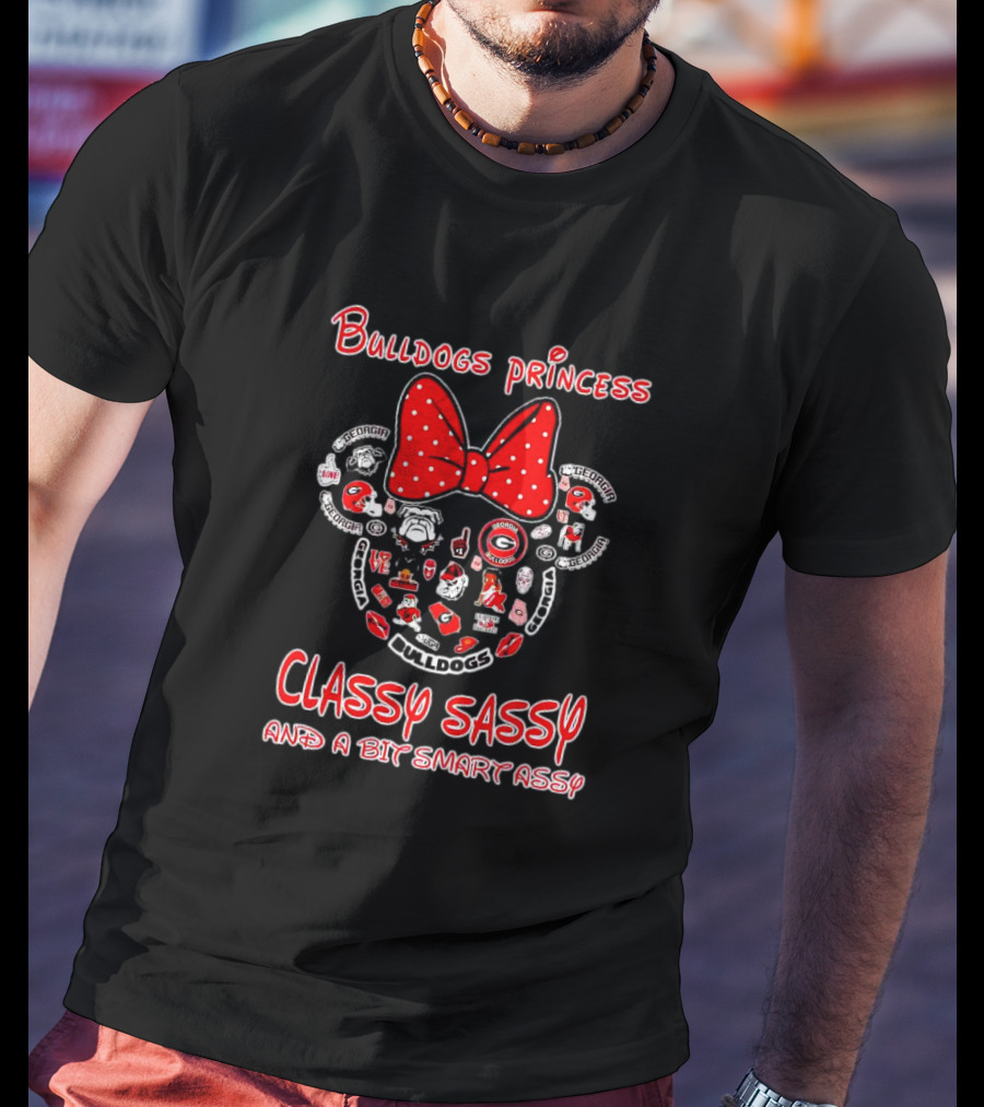Bulldogs Princess Minnie Mouse Classy Sassy And A Bit Smart Assy T-Shirt