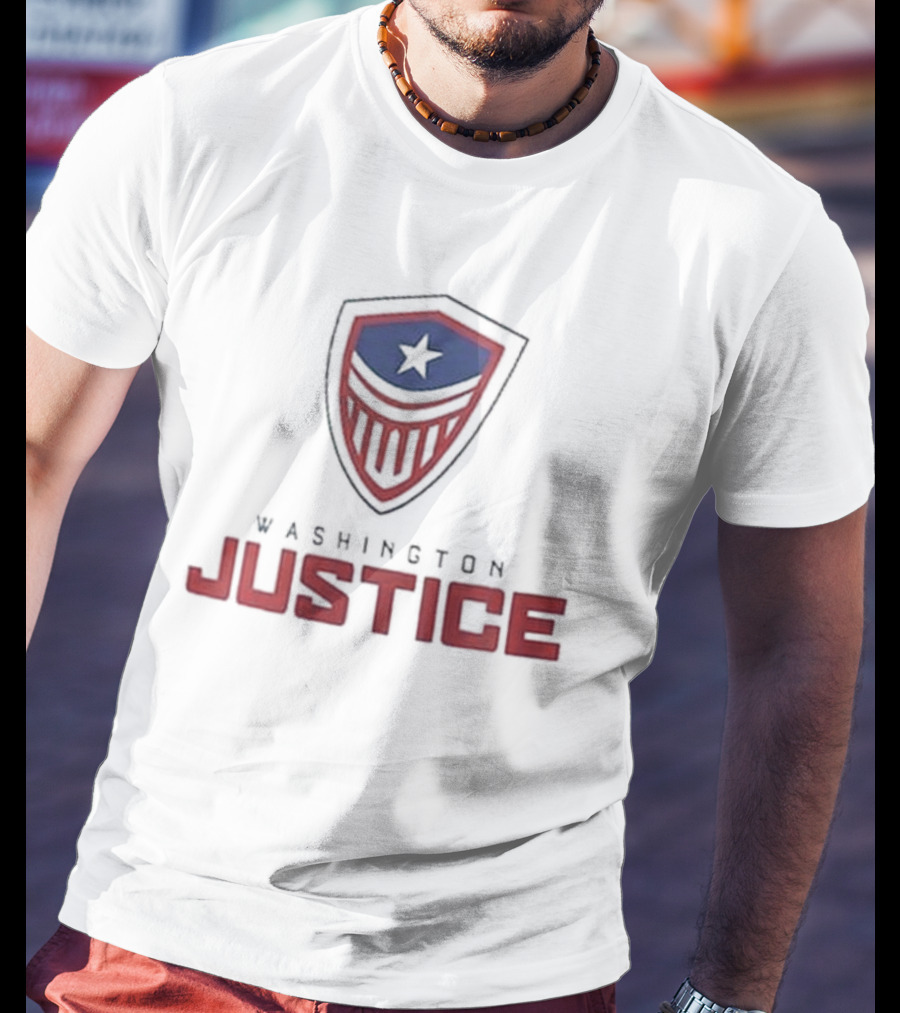 Washington Justice Logo Emblem Star Shield Branding T-Shirt