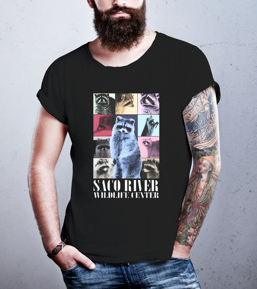 Saco River Wildlife Center Raccoon Collage The Eras Tour T-Shirt