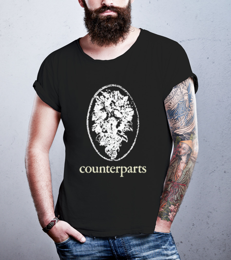 Counterparts Flowers On My Grave Oval Floral T-Shirt