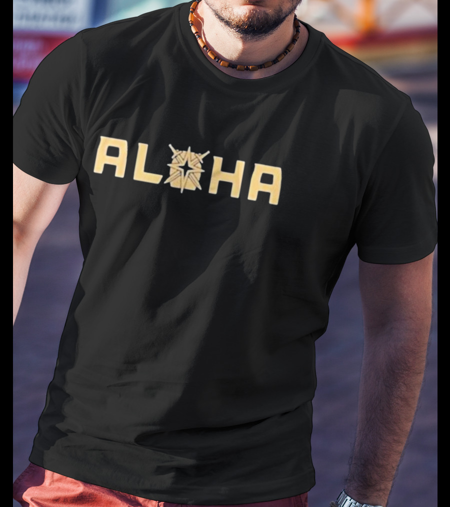 Golden Knights VGK Aloha Star Hockey T-Shirt