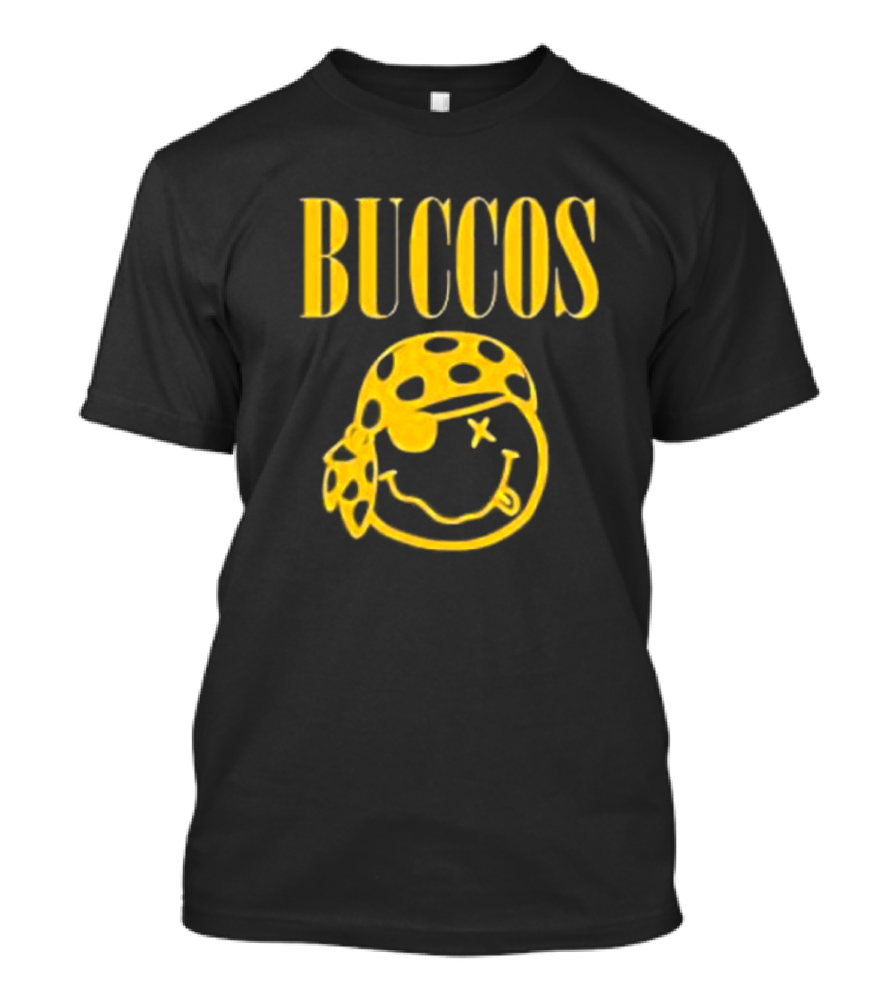 Buccos Smiling Pirate Logo Pittsburgh Pirates T-Shirt