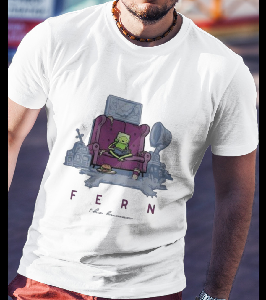 Fern The Human Adventure Time Sitting On Couch T-Shirt