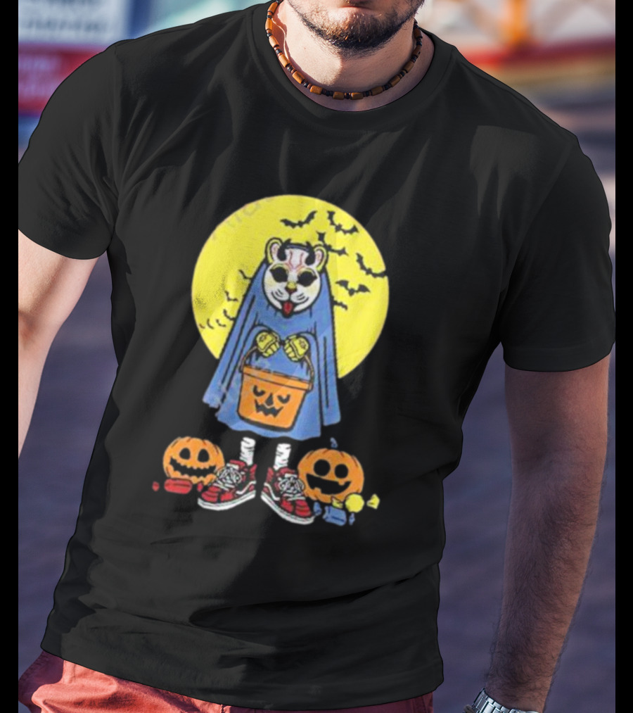 Home Team Trick Or Treat Halloween Costume With Pumpkins And Bats T-Shirt