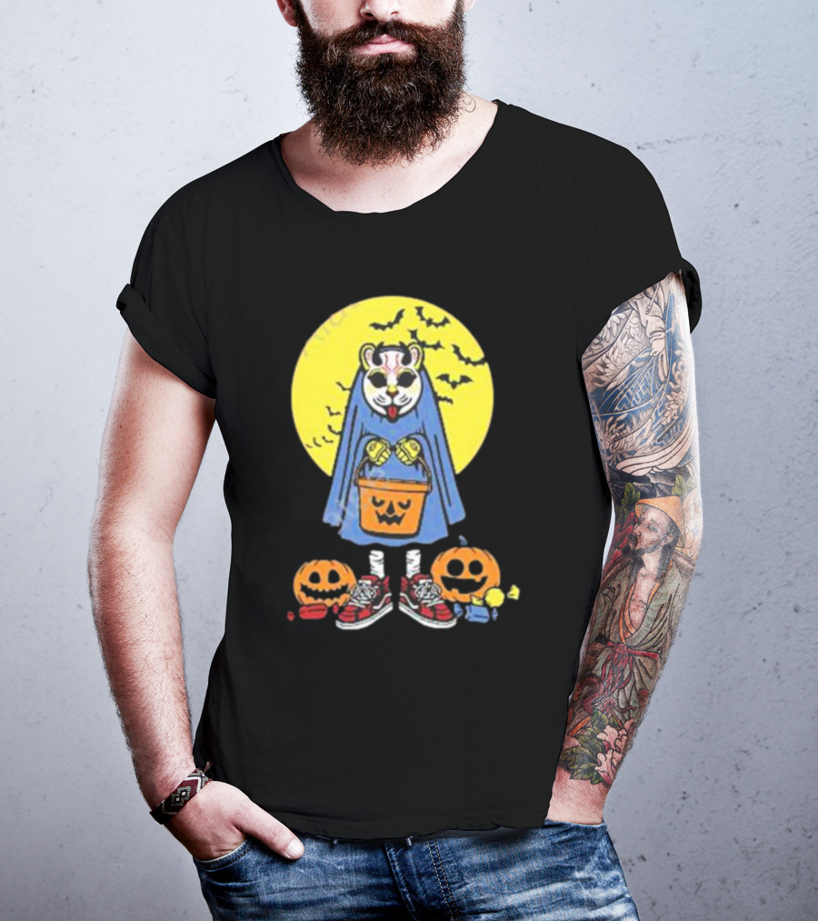 Home Team Trick Or Treat Halloween Costume With Pumpkins And Bats T-Shirt