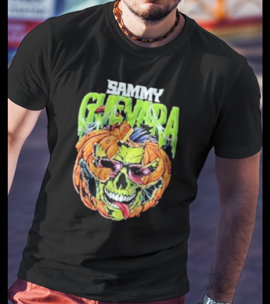 Sammy Guevara Goosebumps Halloween Pumpkin Skull T-Shirt
